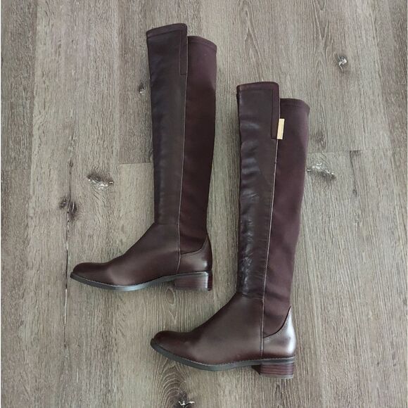 Vince Camuto Kellisi Tall Brown Leather Boot 6.5 - Picture 2 of 8
